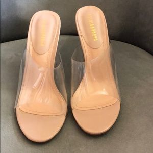 Clear Block Heels